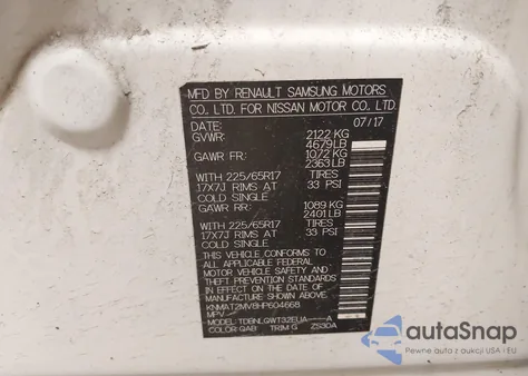 2017 Nissan Rogue Sv from USA, damaged, VIN KNMAT2MV8HP604668